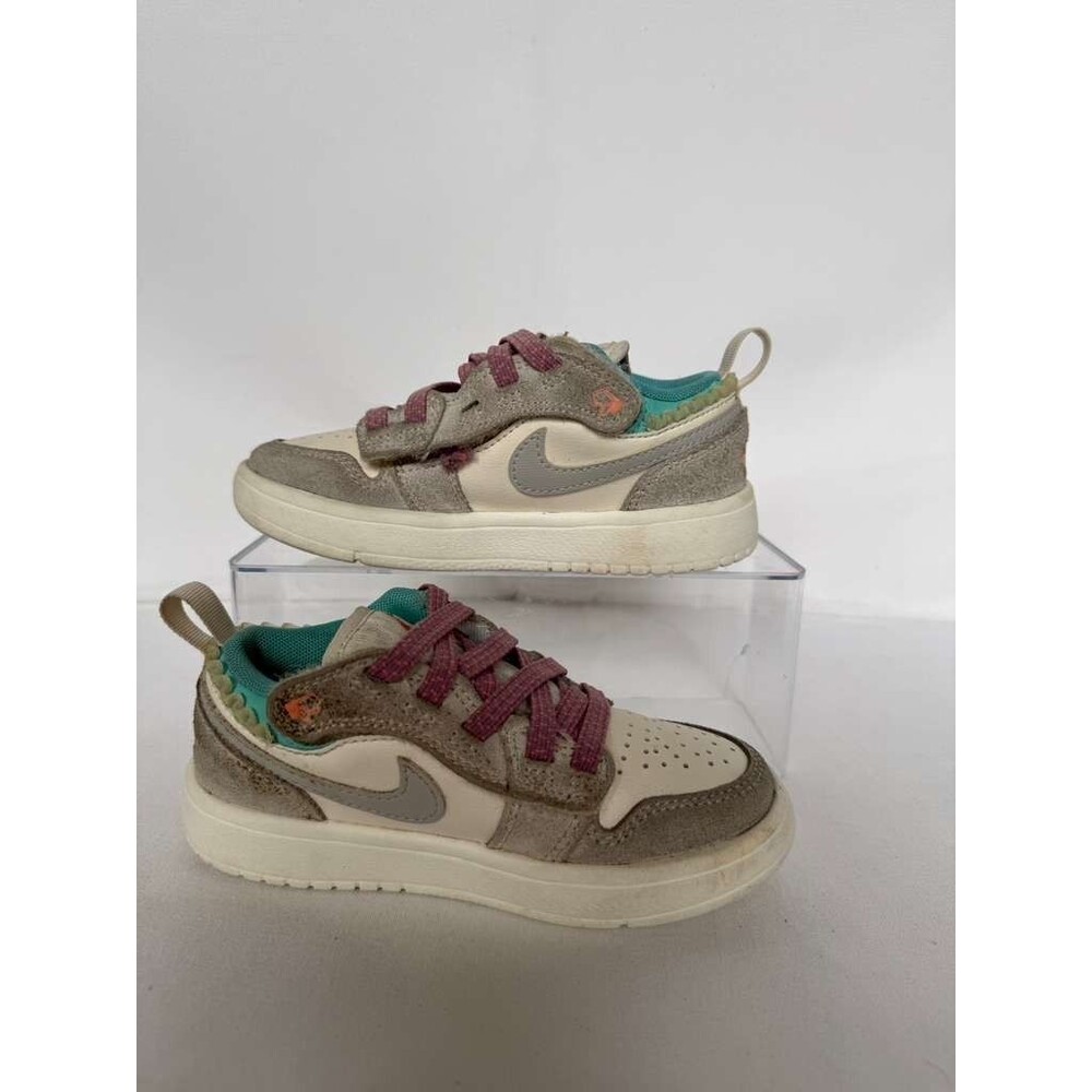 Nike Air Jordan 1 Low Alt SE Toddler Shoes US 11C Cream Suede Sneakers